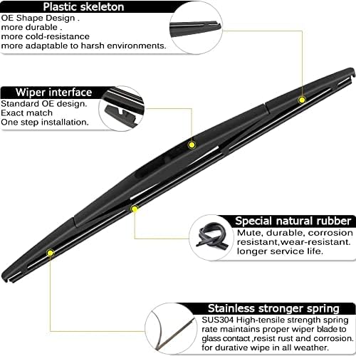 3 Wipers Replacement for Honda CRV CR-V Windshield Wiper Blades with Rear 2017-2021 2022 26"+17"+12inch