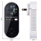 3 in 1 Carbon Monoxide Detector, KH Alert Portable Carbon Monoxide Detectors for Travel, Plug in Carbon Monoxide Detector with Temperature Humidity Sensor Built-in, Easy to Read & Install