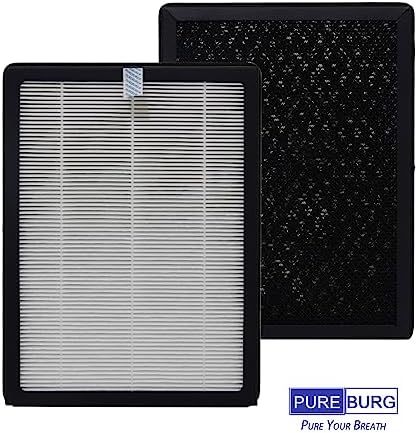 PUREBURG CAP-500FPK Replacement Filter Compatible with Cuisinart CAP-500 Air Purifier,2-Pack(4 Filters) H13 HEPA 3-Stage Filtration Activated Carbon 2-in-1