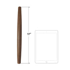 French Rolling Pin (17 Inches) –WoodenRoll Pin for Fondant, Pie Crust, Cookie, Pastry, Dough –Tapered Design & Smooth Construction - Essential Kitchen Utensil,Walnut Wood