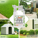 Mighty Mint 32oz Peppermint Bug Control Natural Lawn Yard Spray for Fleas, Ticks, Mosquitos, Ants, and Other Insects