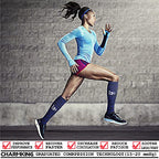 CHARMKING Compression Socks for Women & Men (8 Pairs) 15-20 mmHg Graduated Copper Support Socks are Best for Pregnant, Nurses - Boost Performance, Circulation, Knee High & Wide Calf (S/M, Multi 25)