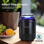 COKIT Indoor Insect Trap, 2 Mode Catching Insects with Suction, Bug Light and 6 Glue Board, Catcher & Killer for Mosquito, Gnat, Moth, Fruit Flies, Non-Zapper Traps for Home, Black-2