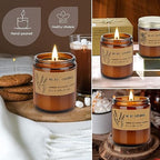 Candles for Home Scented, 4 Pack 28 Oz Candles Gifts for Women, Large Soy Scented Candles, Lavender Fresh Rose Long Lasting Aromatherapy Amber Candle Set for Women Men Birthday Thanksgiving Christmas