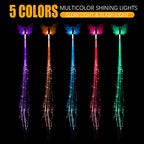 12 Pack Led Light Up Fairy Hair Accessories Braid Extension Butterfly Clips for Women Girls, Glow in the Dark Party Favors Supplies Neon Rave Accessories Wig for Festival Halloween Christmas Birthday