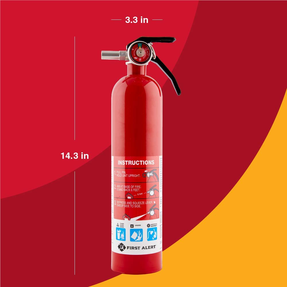 First Alert Home1-4, First Alert Standard Home Fire Extinguisher, Red 4pk
