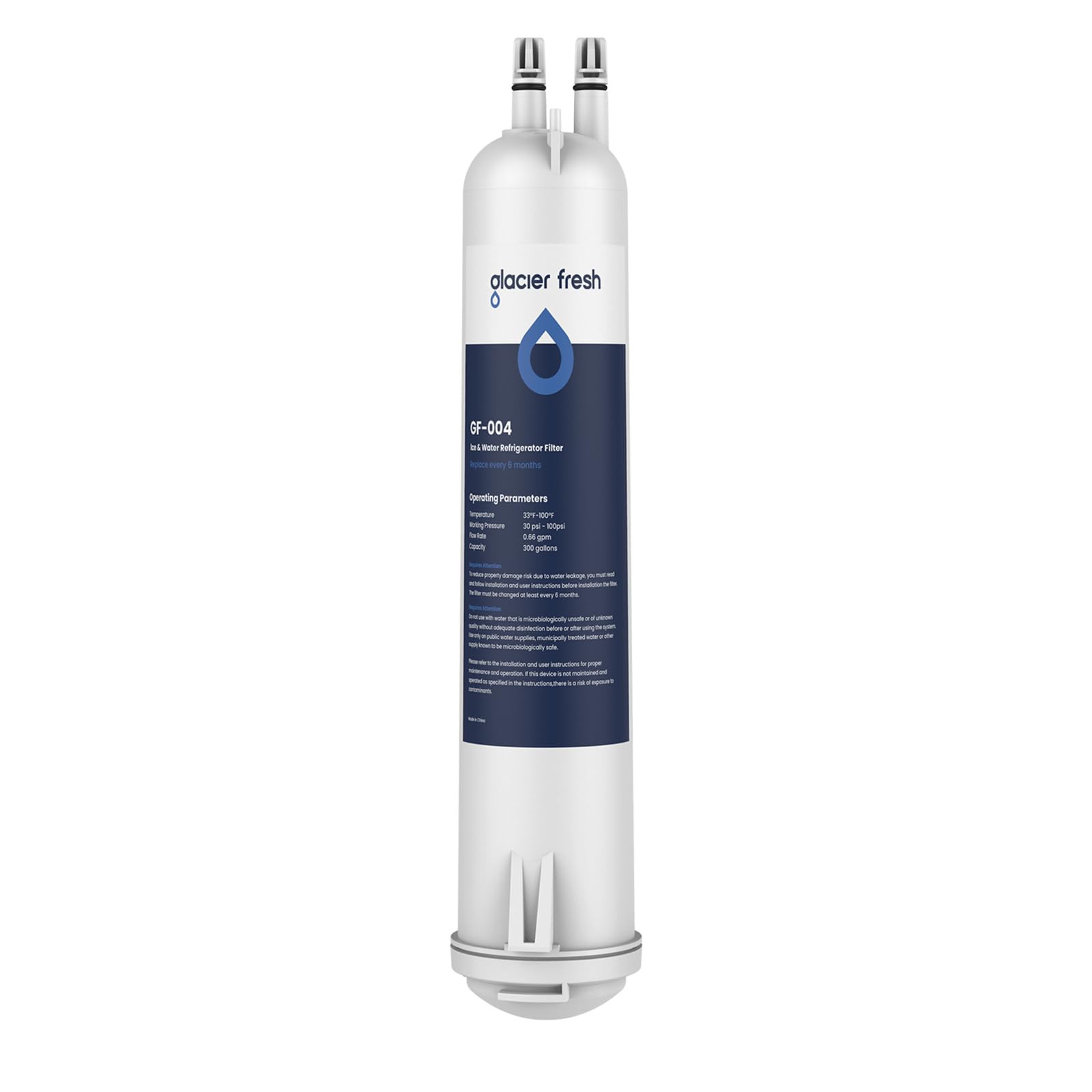 GLACIER FRESH 4396841 Refrigerator Water Filter Compatible with EDR3RXD1, 4396841, 4396710, Filter 3, 46-9083,46-9030, 9030, 9083 Refrigerator Water Filter | 1 Pack