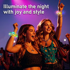 18 Pcs Light Up Mermaid Scrunchies, LED Hair Scrunchy for Girl & Women, Multi Light Modes, Glow in the Dark Accessories for Rave Neon Slumber Party