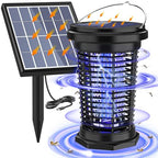 Solar Bug Zapper for Outdoor & Indoor, USB Rechargeable Mosquito Killer Lamp with UV Light, 4500V Electric Fly Traps, Insect Zapper for Patio, Home, Backyard, Garden, Camping