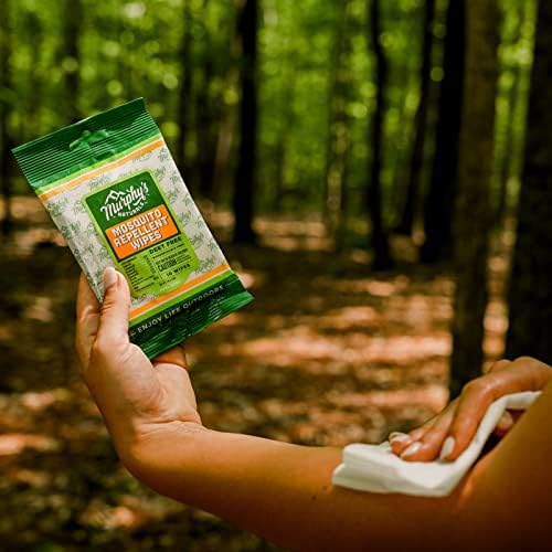 Murphy’s Naturals Mosquito Repellent Wipes, Plant-Based with Lemongrass & Rosemary Oil, Fast-Absorbing & Travel-Friendly, DEET-Free, 10 Wipes, 3-Pack