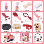 G.C 13Pcs Dog Toys for Kids Girls, Walking Barking Electronic Interactive Stuffed Dog Plush with Carrier & Accessories Toys Pretend Play Puppy Pet Care Playset, Gifts for Little Girls 3 4 5 6 Year Old
