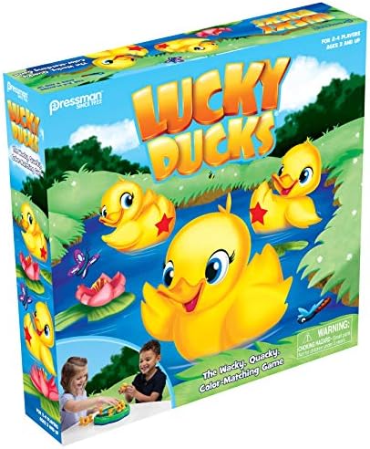Pressman Lucky Ducks -- The Memory and Matching Game that Moves, 5"