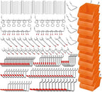HORUSDY 238-Piece Pegboard Hooks Assortment, Pegboard Accessories with Pegboard Bins for Organizing Various Tools