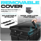 FORTEM Car Trunk Organizer, Collapsible Multi Compartment SUV Organizer, Foldable Storage for Car Accessories for Women Men, 600D Oxford, Non Slip Bottom, Securing Straps, Soft Cover (50L)