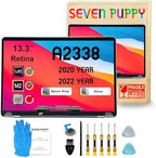 Replacement Screen for Pro M1 M2 Retina 13.3” A2338 EMC 3578 MYD83 MYD92 MYDA2 MYDC2 MYD83LL/A MYD92LL/A MYDA2LL/A MYDC2LL/A Full LED LCD Display Assembly (A2338 Space Grey)
