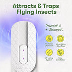 BugMD No Buzz Zone - Refillable UV Bug Zapper, Mosquito Zapper, Flying Insect Trap, Bug Catcher, Plug in Fly Trap Indoor, Flea Trap for Inside Your Home, Gnat and Fruit Fly Traps for Indoors Plug in