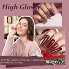 170Pcs Dip Powder Nail Kit, AZUREBEAUTY 36 Colors Brown Purple Christmas New Year Winter Dip Nail Powder Starter Set with Essential Liquid and Removal Accessories Set for French Nail Manicure Salon