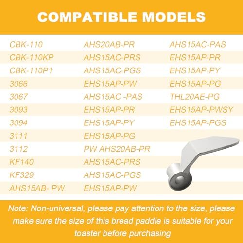 Bread Maker Machine Kneading Paddle CBK-100PDL for Cuisinart bread maker machine Fit for Replacement CBK-100 & CBK-110 & CBK-200