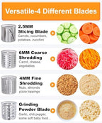 Stainless Steel Slicer Shredder Attachment for KitchenAid Mixers, Large Salad Maker,Cheese Grater Accessories with 4 Thick Blades,Dishwasher Safe