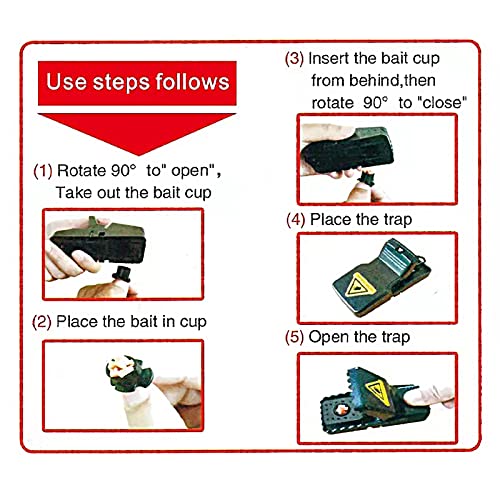 Zfyoung Mouse Traps, Mice Traps for House, Small Mice Trap Indoor Quick Effective Sanitary Safe Mousetrap Catcher for Family and Pet - 6 Pack (Mouse Trap 1)