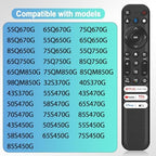 Voice Remote Control for TCL TV, RC813 Replacement Remote Compatible with TCL QM7 QM8 S5 S4 S3 Q7 Q6 Q5 Smart TVs (2024 Model)