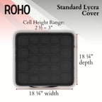 ROHO MOSAIC Cushion, Standard, Inflatable Seat Cushion for Office Chair, Wheelchair, Cars, Home Living, & Back Pain Support, Adjustable Cushion with Stretchable Cover & Non-Skid Bottom, 18" x 18"