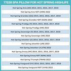 3-Pack 1411501 77228 Spa Neck Pillow for Hot Spring Highlife Series From 2014-Current, 14" L X 5.5"W, Cool Gray, Hot Tub Head Rest Pillows for Watkins Five Years Free Replacement
