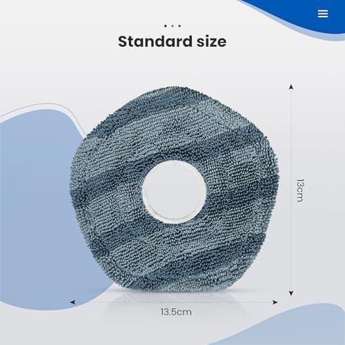 8 Pack Mop Pads Compatible with eufy X10 Pro Omni / X9 Pro Robot Vacuum Cleaner, Spin Cleaning Pads Replacement Accessories Set