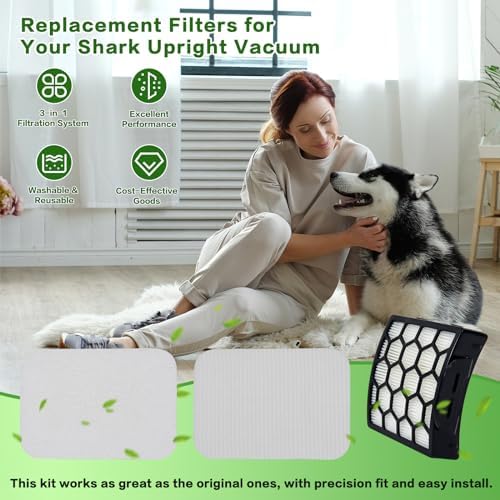 VIEWALL Filters Replacement for Shark Pet ZU102 Pet Pro ZU60 ZU62 Swivel Pro ZU51 NV151 NV150 CU50WM Pet Plus NV251 NV255 Navigator Upright Vacuum, Part 1238FT60 1239FT60