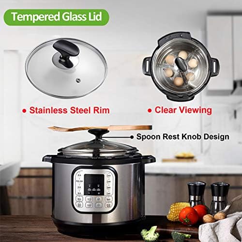 8 Quart Pressure Cooker Accessories Compatible with Instant Pot 8 Qt Only - Steamer Basket, Silicone Sealing Rings, Egg Bites Mold, Glass Lid, Springform Pan, Egg Steamer Rack and More