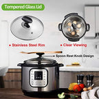 8 Quart Pressure Cooker Accessories Compatible with Instant Pot 8 Qt Only - Steamer Basket, Silicone Sealing Rings, Egg Bites Mold, Glass Lid, Springform Pan, Egg Steamer Rack and More