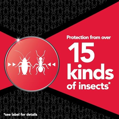 Raid MAX Perimeter Protection, 1 Gallon, Indoor & Outdoor Insecticide Spray with Reusable Electric Sprayer
