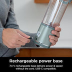 Ninja Blast Portable Blender & Accessories, Cordless, 18oz. Vessel, Personal Blender for Shakes & Smoothies, Leakproof Lid & Sip Spout, USB-C Cord, Dishwasher Safe Parts, BPA Free, Soft Sage, CL155ASG