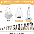 Dog Collar Light, 4 Modes Dog Lights for Night Walking, Rechargeable Pet Collar LED for Nighttime Clip on, IP68 Waterproof Pet Walking Accessories-2 Pack(White)