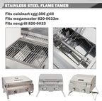 Oklagarden Flame Tamer Replacement for Nexgrill Replacement Parts 820-0033 820-0007B 2 Burner Heat Plates Megamaster 820-0033M Parts Heat Shield Grill Parts Cuisinart CGG-306 Flame Tamer Grill Parts