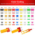 Fuse Assortment Kit,306pcs Car Boat Truck SUV Auto Automotive Assorted Replacement Blade Fuses Standard & Mini & Low Profile Mini-2A 5A 7.5A 10A 15A 20A 25A 30A 35A with Fuse Puller Circuit Tester