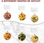 6 IN 1 Gourmet Pasta Attachment for KitchenAid Stand Mixer,for Kitchenaid Pasta Press, Extruder Pasta Maker Attachment Set with 6 Different Shapes Pasta Press Outlet Accessories by KOYOEY