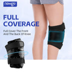 NEWGO Ice Pack for Knee Replacement Surgery, Reusable Gel Cold Pack Wrap Around Entire Knee for Knee Injuries, Pain Relief, Swelling, Bruises (Black)