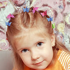 EAONE Sparkly Mini Butterfly Clips, Glitter Colorful Mini Hair Claw Clip for Girls and Women, 90s Y2K Cute Hair Styling Accessories, More than 10 Asscorted Colors, Set of 50