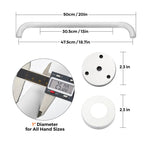 Grab Bars for Shower, 1 Pack 20-Inch Anti Slip Shower Handles for Elderly, Safety Shower Grab Bar, Stainless Steel Handicap Grab Bars for Bathroom (White 1" Diameter)