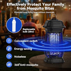 Bug Zapper Outdoor, Mosquito Trap for Indoors with Powerful 20W Bulb, Waterproof Fly Zapper, Electric Mosquito Killer for Home, Backyard, Patio (20, Volts)