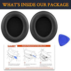 SOULWIT Replacement Earpads for Beats Studio Pro Wireless Noise Cancelling Headphones, Cushions Ear Pads with Soft Protein Leather, Noise Isolation Foam - Black