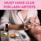 Lady Black Eyelash Extension Glue 5ml 3-4s Drying Time 5-6 Weeks Retention Sky Eyelash Glue Black Lash Glue for Eyelash Extensions Pegamento De Pestañas (PROFESSIONAL USE ONLY)