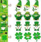 36 Sheets St Patricks Day Stickers, Saint Patricks Make A Face Stickers, Make Your Own St Patricks Day Decorations Accessories for Kids Adults Irish Party Favor Supplies