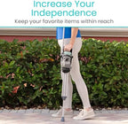 Vive Crutch Accessories Bag - Pouch for Crutches - Accessory Storage Carry Kit for Women, Men, Adults, Kids - Cup and Bottle Pocket Holder with Ergonomic Design (Gray)