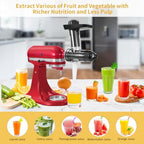 Masticating Juicer Attachment for KitchenAid Stand Mixers, Slow Juicer Attachment, Cold Press Juicer, Masticating Juicer Accessories for Kitchen Aid Juicer Mixers