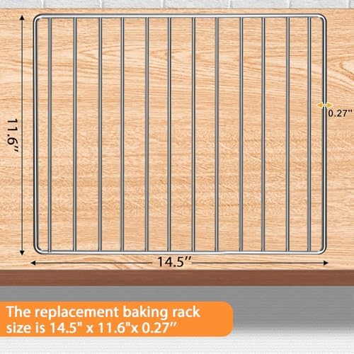 Air Fryer Wire Rack for Ninja Foodi 10 in 1 DT201 DT251 Digital Convection Toaster Oven, 14.5''*11.6'' Stainless Steel Air Fryer Accessories Roasting Steamer Grill Racks Baking Tray Rack