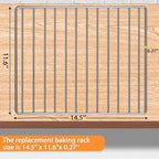Air Fryer Wire Rack for Ninja Foodi 10 in 1 DT201 DT251 Digital Convection Toaster Oven, 14.5''*11.6'' Stainless Steel Air Fryer Accessories Roasting Steamer Grill Racks Baking Tray Rack