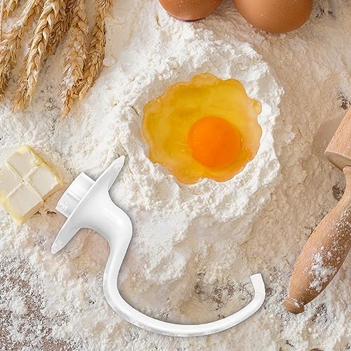 K5ADH Dough Hook for KitchenAid 6 Quart Bowl-Lift Stand Mixer, Dough Hook Replacement for KitchenAid Professional 600 Series Mixers, White