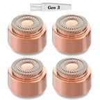 Replacement Heads Generation 3 for Flawless Facial Hair Remover Gen 3, Double Ring Replacement Blades for Flawless Gen 3 Device Only